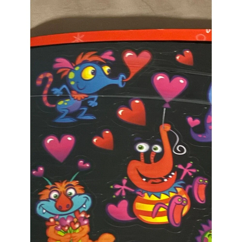 Vintage 90s AGC American Greetings Valentine Monster Heart Sticker Sheet Sealed